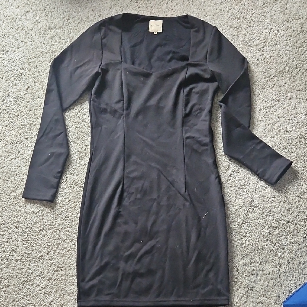 Chic Black Long Sleeve Dress